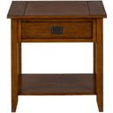 The appearance of Mission Oak End Table In Oak Brown designed by Jofran in the transitional interior design. This oak brown piece of furniture was selected by 1StopBedrooms from Mission Collection to add a touch of cosiness and style into your home. Sku: 1032-3. Material: MDF.