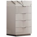 The appearance of Mist Chest In White designed by Galaxy Home Furnishings in the modern / contemporary interior design. This white piece of furniture was selected by 1StopBedrooms from Mist Collection to add a touch of cosiness and style into your home. Sku: 601955557726. Material: Solid Wood.
