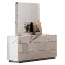 The appearance of Mist Dresser In White designed by Galaxy Home Furnishings in the modern / contemporary interior design. This white piece of furniture was selected by 1StopBedrooms from Mist Collection to add a touch of cosiness and style into your home. Sku: 601955557696. Material: Solid Wood.