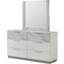 The appearance of Mist Mirror In White designed by Galaxy Home Furnishings in the modern / contemporary interior design. This white piece of furniture was selected by 1StopBedrooms from Mist Collection to add a touch of cosiness and style into your home. Sku: 601955557702. Material: Solid Wood.