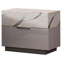 The appearance of Mist Nightstand In White designed by Galaxy Home Furnishings in the modern / contemporary interior design. This white piece of furniture was selected by 1StopBedrooms from Mist Collection to add a touch of cosiness and style into your home. Sku: 601955557719. Material: Solid Wood.