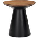 The appearance of Mitchell Black Metal Pedetal Base With Brown Wood Top Side Table designed by Mercana in the modern / contemporary interior design. This black and brown piece of furniture  was selected by 1StopBedrooms from Mitchell Collection to add a touch of cosiness and style into your home. Sku: 69908. Material: Wood.