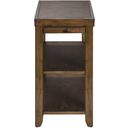 The appearance of Mitchell Nutmeg Chairside Table designed by Liberty in the transitional interior design. This brown piece of furniture  was selected by 1StopBedrooms from Mitchell Collection to add a touch of cosiness and style into your home. Sku: 58-OT1021. Material: Wood.