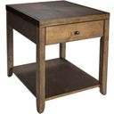 The appearance of Mitchell Nutmeg End Table designed by Liberty in the transitional interior design. This brown piece of furniture  was selected by 1StopBedrooms from Mitchell Collection to add a touch of cosiness and style into your home. Sku: 58-OT1020. Material: Wood.