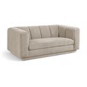 Modari 70.25 Inch Fabric Upholstered Loveseat In Beige