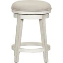 The appearance of Modern Farmhouse Console Swivel Stool In White designed by Liberty in the country / farmhouse interior design. This white piece of furniture was selected by 1StopBedrooms from Modern Farmhouse Collection to add a touch of cosiness and style into your home. Sku: 406W-OT9003. Material: Poplar.