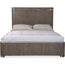 Modern Mood Queen Panel Bed In Dark Wood
