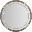 Modern Mood Round Mirror In Dark Wood