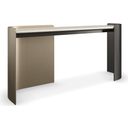 Modern Principles Movement Console Desk In Chocolate