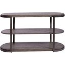 The appearance of Modern View Sofa Table In Gauntlet Gray designed by Liberty in the modern / contemporary interior design. This gray piece of furniture  was selected by 1StopBedrooms from Modern View Collection to add a touch of cosiness and style into your home. Sku: 960-OT1030T;960-OT1030B. Material: Wood Veneer.