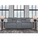 The appearance of Modmax 3-Piece Power Reclining Sectional In Salt and Pepper designed by Signature Design by Ashley in the modern / contemporary interior design. This salt & pepper piece of furniture was selected by 1StopBedrooms from Modmax Collection to add a touch of cosiness and style into your home. Sku: 6590657;6590658;6590662. Material: Performance Fabric.