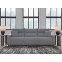 The appearance of Modmax 3-Piece Power Reclining Sectional Sofa In Salt and Pepper designed by Signature Design by Ashley in the modern / contemporary interior design. This salt & pepper piece of furniture was selected by 1StopBedrooms from Modmax Collection to add a touch of cosiness and style into your home. Sku: 6590646;6590658;6590662. Material: Performance Fabric.