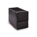 The appearance of ModMax II Console with Storage In Black designed by Signature Design by Ashley in the modern / contemporary interior design. This black piece of furniture was selected by 1StopBedrooms from ModMax II Collection to add a touch of cosiness and style into your home. Sku: 7430557. Material: Leather Match.