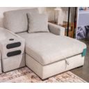 Modmax Luxe RAF Corner Chaise with Storage In Flint