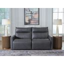 Modz 2-Piece Power Reclining Sectional Loveseat In Blue