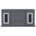 The appearance of Monaco Buffet In Dark Grey designed by Global Furniture USA in the modern / contemporary interior design. This dark grey piece of furniture was selected by 1StopBedrooms from Monaco Collection to add a touch of cosiness and style into your home. Sku: MONACO-DARK GREY-BUFFET. Material: Chip Board.