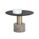 Monaco Coffee Table In Gold and Charcoal Grey