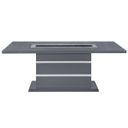 The appearance of Monaco Dining Table In Dark Grey designed by Global Furniture USA in the modern / contemporary interior design. This dark grey piece of furniture was selected by 1StopBedrooms from Monaco Collection to add a touch of cosiness and style into your home. Sku: MONACO-DT-DARK GREY-TOP & BASE;MONACO-DT-DARK GREY-CLMN. Table Top Shape: Rectangular. Size: 39" x 79". Material: Chip Board.
