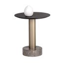 Monaco End Table In Gold and Charcoal Grey