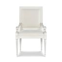 Monarch Barrington Arm Chair In White and Silver