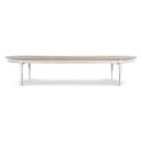Monarch Barrington Dining Table In White and Silver