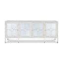Monarch Barrington Four Door Sideboard In White and Silver