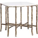 The appearance of Monier End Table In Antique Gold designed by Fairfield Chair in the transitional interior design. This antique gold piece of furniture  was selected by 1StopBedrooms from Monier Collection to add a touch of cosiness and style into your home. Sku: 8089-94-M. Material: Stone.