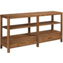 The appearance of Monogram Boca Console Table In Walnut designed by Kincaid in the interior design. This walnut piece of furniture was selected by 1StopBedrooms from Monogram Collection to add a touch of cosiness and style into your home. Sku: 315-925. Material: Wood.