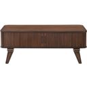 The appearance of Monroe Cocktail Table In Brown and Walnut designed by Homelegance in the modern / contemporary interior design. This brown and walnut piece of furniture was selected by 1StopBedrooms from Monroe Collection to add a touch of cosiness and style into your home. Sku: 5901-30. Material: Wood.
