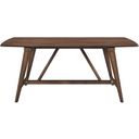 The appearance of Monroe Dining Table In Brown and Walnut designed by Homelegance in the modern / contemporary interior design. This brown and walnut piece of furniture was selected by 1StopBedrooms from Monroe Collection to add a touch of cosiness and style into your home. Sku: 5901-71. Material: Wood. Table Top Shape: Rectangular. Size: 36" x 71".