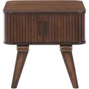The appearance of Monroe End Table In Brown and Walnut designed by Homelegance in the modern / contemporary interior design. This brown and walnut piece of furniture was selected by 1StopBedrooms from Monroe Collection to add a touch of cosiness and style into your home. Sku: 5901-04. Material: Walnut Veneer.