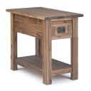 Monroe Solid Acacia Wood Narrow Side Table In Rustic Natural Aged Brown