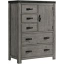 The appearance of Montauk Gray 5 Drawer Gentlemans Chest designed by Picket House in the transitional interior design. This gray piece of furniture was selected by 1StopBedrooms from Montauk Collection to add a touch of cosiness and style into your home. Sku: WE600DC. Material: Pine.