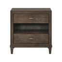 The appearance of Montclair Nightstand In Cocoa designed by Universal in the transitional interior design. This cocoa piece of furniture was selected by 1StopBedrooms from Montclair Collection to add a touch of cosiness and style into your home. Sku: U508356. Material: Wood.