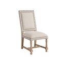 The appearance of Montecito Anderson Upholstered Side Chair In Cream designed by Barclay Butera in the transitional interior design. This cream piece of furniture was selected by 1StopBedrooms from Montecito Collection to add a touch of cosiness and style into your home. Sku: 940-882-01. Material: Fabric.