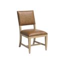 The appearance of Montecito Colburn Leather Upholstered Side Chair In Brown designed by Barclay Butera in the transitional interior design. This brown piece of furniture was selected by 1StopBedrooms from Montecito Collection to add a touch of cosiness and style into your home. Sku: 940-880-02. Material: Genuine Leather.