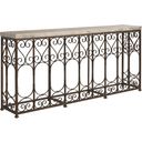 Montecito Fletcher Metal Console Table In Bronze