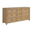The appearance of Montecito Hillcrest Triple Dresser In Natural designed by Barclay Butera in the transitional interior design. This natural piece of furniture was selected by 1StopBedrooms from Montecito Collection to add a touch of cosiness and style into your home. Sku: 940-233. Material: Wood.