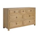 The appearance of Montecito Sullivan Double Dresser In Natural designed by Barclay Butera in the transitional interior design. This natural piece of furniture was selected by 1StopBedrooms from Montecito Collection to add a touch of cosiness and style into your home. Sku: 940-222. Material: Solid Wood.