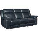 The appearance of MS Montel Lay Flat Power Sofa With Power Headrest And Lumbar In Blue designed by Hooker in the transitional interior design. This blue piece of furniture was selected by 1StopBedrooms from MS Collection to add a touch of cosiness and style into your home. Sku: SS705-PHL3-047. Material: Leather.