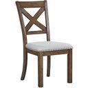 The appearance of Moriville Beige Upholstered Side Chair Set of 2 designed by Signature Design by Ashley in the transitional interior design. This beige piece of furniture was selected by 1StopBedrooms from Moriville Collection to add a touch of cosiness and style into your home. Sku: D631-01. Material: Fabric.