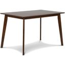 The appearance of Morocco 47 Inch Rectangle Dining Table In Walnut Brown designed by New Classic in the transitional interior design. This walnut brown piece of furniture was selected by 1StopBedrooms from Morocco Collection to add a touch of cosiness and style into your home. Sku: D331-10. Material: Wood. Table Top Shape: Rectangular. Size: 47" x 30".
