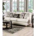 The appearance of Mossley Sofa In Ivory designed by Furniture of America in the transitional interior design. This ivory piece of furniture  was selected by 1StopBedrooms from Mossley Collection to add a touch of cosiness and style into your home. Sku: SM6090-SF. Material: Fabric.