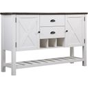 The appearance of Mountain Retreat 2-Drawer Server In Dark Mocha And Antique White designed by Emerald Home Furnishings in the country / farmhouse interior design. This antique white piece of furniture was selected by 1StopBedrooms from Mountain Retreat Collection to add a touch of cosiness and style into your home. Sku: D601-50-09. Material: Wood.