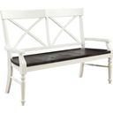 The appearance of Mountain Retreat Bench In Dark Mocha And Antique White designed by Emerald Home Furnishings in the country / farmhouse interior design. This antique white piece of furniture was selected by 1StopBedrooms from Mountain Retreat Collection to add a touch of cosiness and style into your home. Sku: D601-36-09. Material: Wood.