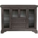 The appearance of Mariposa Warm Gray Flip-Top Server designed by A-America in the transitional interior design. This gray piece of furniture was selected by 1StopBedrooms from Mariposa Collection to add a touch of cosiness and style into your home. Sku: MRPWG9010. Material: Rubberwood.