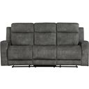 The appearance of Muncie Double Reclining Sofa In Brown and Gray designed by Homelegance in the modern / contemporary interior design. This brown and gray piece of furniture was selected by 1StopBedrooms from Muncie Collection to add a touch of cosiness and style into your home. Sku: 9635DG-3. Material: Microfiber.