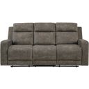 The appearance of Muncie Double Reclining Sofa In Gray designed by Homelegance in the modern / contemporary interior design. This gray piece of furniture was selected by 1StopBedrooms from Muncie Collection to add a touch of cosiness and style into your home. Sku: 9635BR-3. Material: Microfiber / Microsuede.
