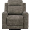 The appearance of Muncie Reclining Chair In Gray designed by Homelegance in the modern / contemporary interior design. This gray piece of furniture was selected by 1StopBedrooms from Muncie Collection to add a touch of cosiness and style into your home. Sku: 9635BR-1. Material: Microfiber / Microsuede.