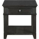 The appearance of Muriel End Table In Charcoal designed by Homelegance in the traditional interior design. This charcoal piece of furniture  was selected by 1StopBedrooms from Muriel Collection to add a touch of cosiness and style into your home. Sku: 3503BK-04. Material: Wood.